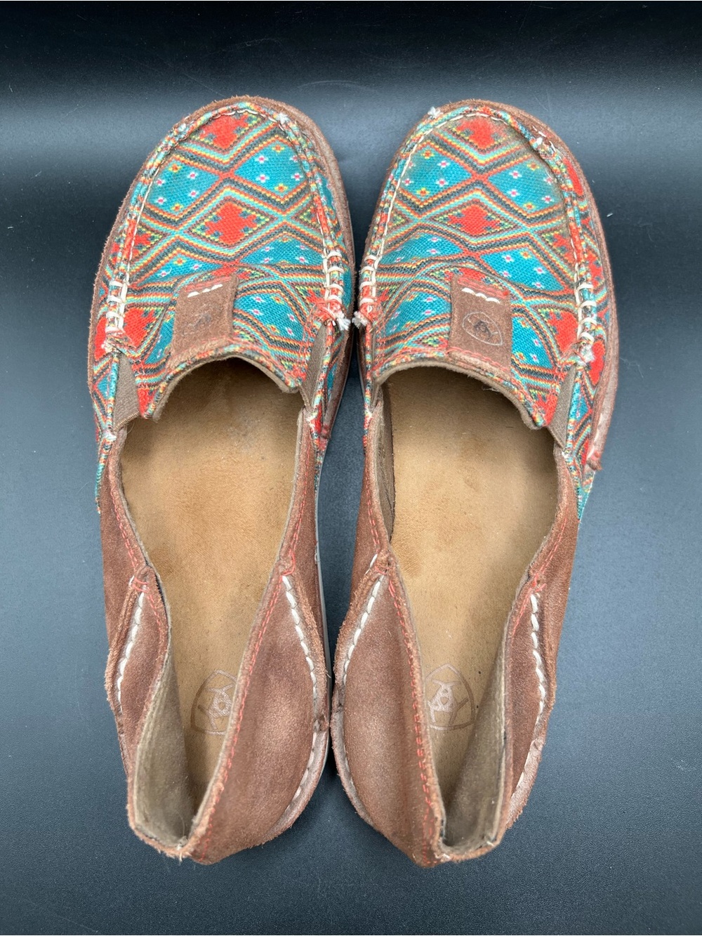 Ariat Ladies Cruiser Shoes Aztec Turquoise Slip On Loafer 10019890 Wmns Sz 7B - Picture 6 of 11